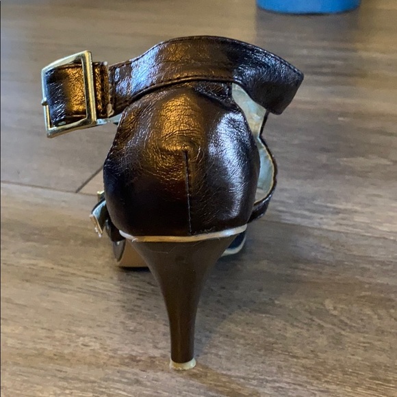 Sexy strappy bronze heeled sandals - Picture 4 of 4